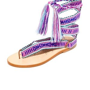 Colorful wrap sandals!!